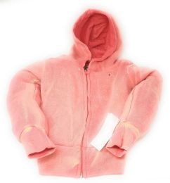 48 Pieces Girl's Coral Full Zipper Hoodie - Girls Apparel