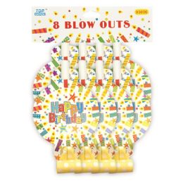 144 Pieces Birthday Blow Out Eight Count - Party Favors