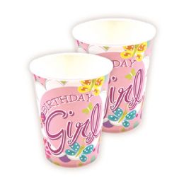 144 Wholesale Nine Ounce Ten Count Cup Birthday Girl Design