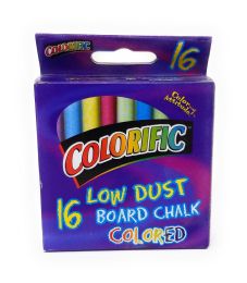 48 Units of Low Dust Kids Colored Packaged Chalk - School Supplies