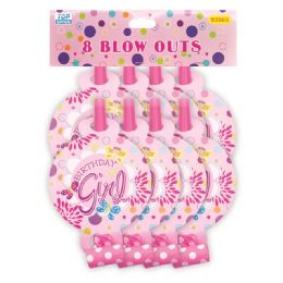 144 Pieces Birthday Blow Out For Girls - Party Favors