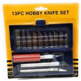 72 Units of 13pcs Assorted Standard Hobby Knife Set - Tool Sets