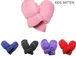 36 Wholesale Childrens Ski Mittens Assorted Color