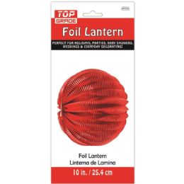 72 Wholesale Foil Lantern Red