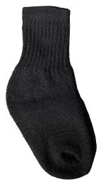 180 Pairs Yacht & Smith Kids Value Pack Of Cotton Crew Socks Size 2-4 Black - Boys Crew Sock