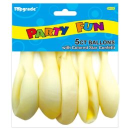 96 Wholesale Five Piece Balloon With Confetti