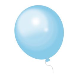 96 Wholesale Twelve Inch Twelve Count Baby Blue Latax Balloon
