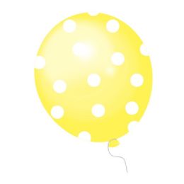 96 Pieces Twelve Inch Ten Count Dotted Yellow Balloon - Balloons & Balloon Holder