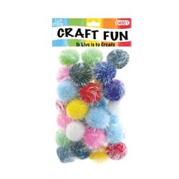 144 Wholesale Fuzzy Ball Craft Thirty Pack