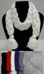 12 Pieces Braided Scarf With Metallic Accent - Winter Scarves