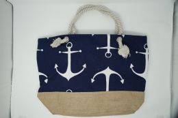 36 Pieces Nautical Canvas Bag With Rope Handle - Tote Bags & Slings