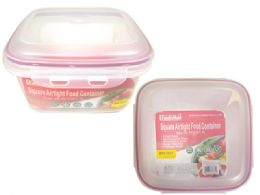 96 Wholesale Square Air Light Food Container With Lock