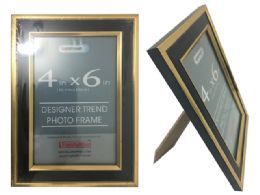 48 Wholesale Black &gold Desinger Trend Photo Frame 4x6