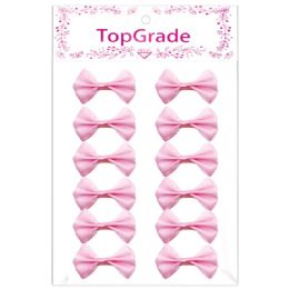 144 Wholesale Satin Bow Pink