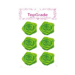 144 Pieces Satin Flower Lime - Arts & Crafts