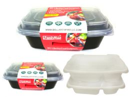 24 Wholesale 2 Sections Food Containers [2pack]
