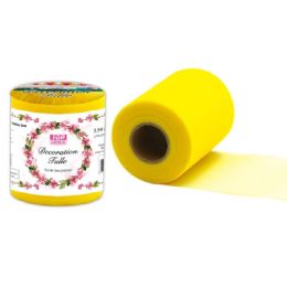 162 Pieces Decoration Tulle Yellow 6"x25 Yards - Craft Tools