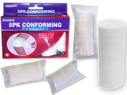 144 Pieces 5pc Conforming Bandages - Bandages and Support Wraps