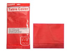 96 Pieces Red Table Cover 54x108" - Table Cloth