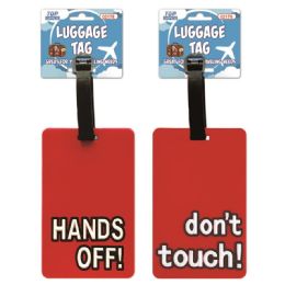 144 Wholesale Luggage Tag Hands Off Dont Touch
