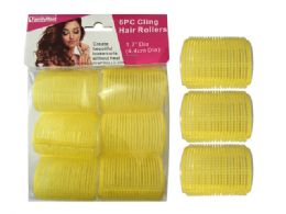 96 Wholesale 6 Piece Cling Hair Rollers