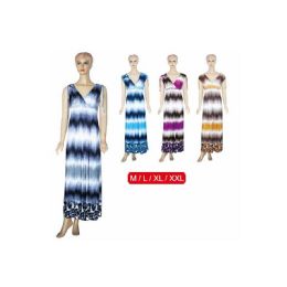 48 Wholesale Ladies Long Dress Mixed Size