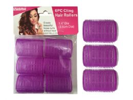 96 Pieces 6pc Cling Hair Rollers - Hair Rollers