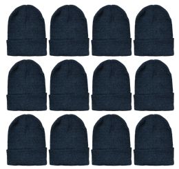 Yacht & Smith Unisex Black Adult Winter Beanies