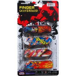 144 Wholesale Finger Mini Skateboard On Blister Card