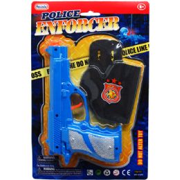 96 Wholesale Police Enforcer Clicking Toy Gun With Access In Card