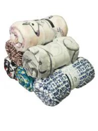 24 Pieces Assorted Printed Fleece Blankets Size 50 X 60 - Fleece & Sherpa Blankets