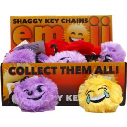 144 Wholesale Emoji Key Chains