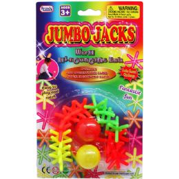 72 Wholesale Colored Jumbo Jacks Playset In Blister Card