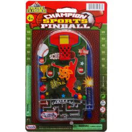 96 Pieces 5.5" Mini Sports Pinball Game On Blister Card - Magic & Joke Toys