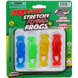 108 Bulk Sticky Flying Frogs On Blister Card