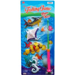 96 Wholesale Fishing Game With Rod On Blister Card