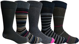 Yacht&smith 5 Pairs Of Mens Dress Socks, Colorful Fun Pattern Design, Casual (assorted i) - Mens Dress Sock
