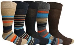 Yacht&smith 5 Pairs Of Mens Dress Socks, Colorful Fun Pattern Design, Casual (assorted q) - Mens Dress Sock