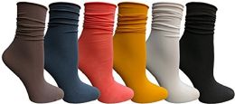 6 Pairs Yacht & Smith 6 Pack Women's Ruffle Slouch Socks Size 9-11 - Womens Ankle Sock