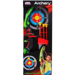 12 Pieces 24.5" B/o Archery Play Set W/ Light & Case - Toy Weapons
