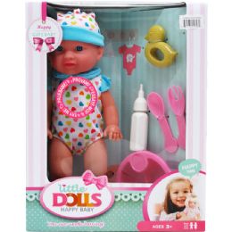 12 Pieces Baby Doll With Sound And Accessories In Window Box - Dolls