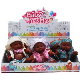 36 Wholesale Ethnic Baby Doll With Sound In Nine Piece Display Box