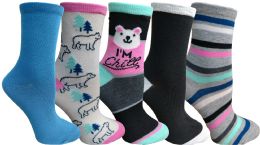 Yacht&smith 5 Pairs Of Womens Crew Socks, Fun Colorful Hip Patterned Everyday Sock (color Prints g) - Womens Crew Sock