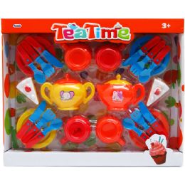 12 Pieces Tea Play Set In Window Box - Girls Toys