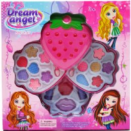 36 Pieces Three Level Strawberry Shape Make Up Beauty Playset - Girls Toys