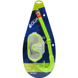 6 Wholesale 14.5" Snorkel & 6.5" Mask Set In Pegable Clamshell 8+