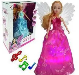 6 Pieces Walking Princess Light Up Dolls With Music - Dolls