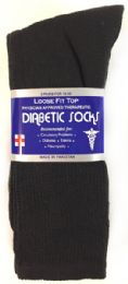 36 Units of Women's Black Long Diabetic Sock - Women's Diabetic Socks