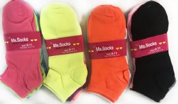 36 Wholesale Women's Solid Color Ankle Socks