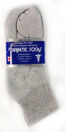 36 Units of Women's Grey Short Diabetic Sock - Women's Diabetic Socks